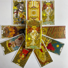 Карти Таро Golden Art Nouveau Tarot Райдера-Уейта золоте таро арт-нуво