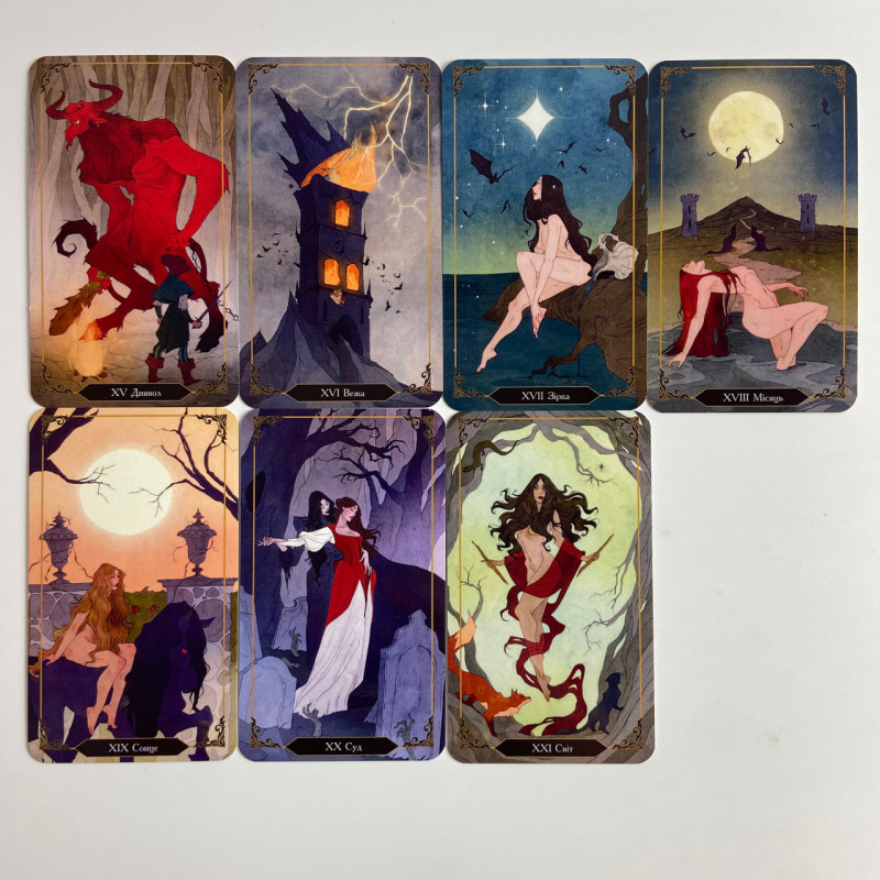 Таро Dark Wood Tarot «Тёмный лес», украинская версия, стиль RWS