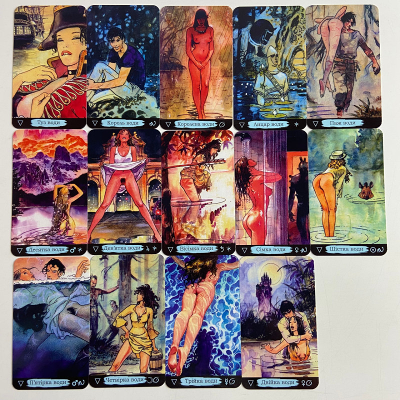 Карти Таро Манара Erotic Tarot of Manara українською версія еротична колода