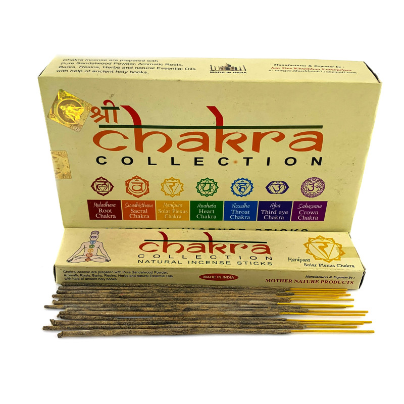 Пахощі масала Chakra Collection Mother Nature Products для 7 чакр набір ароматичних паличок
