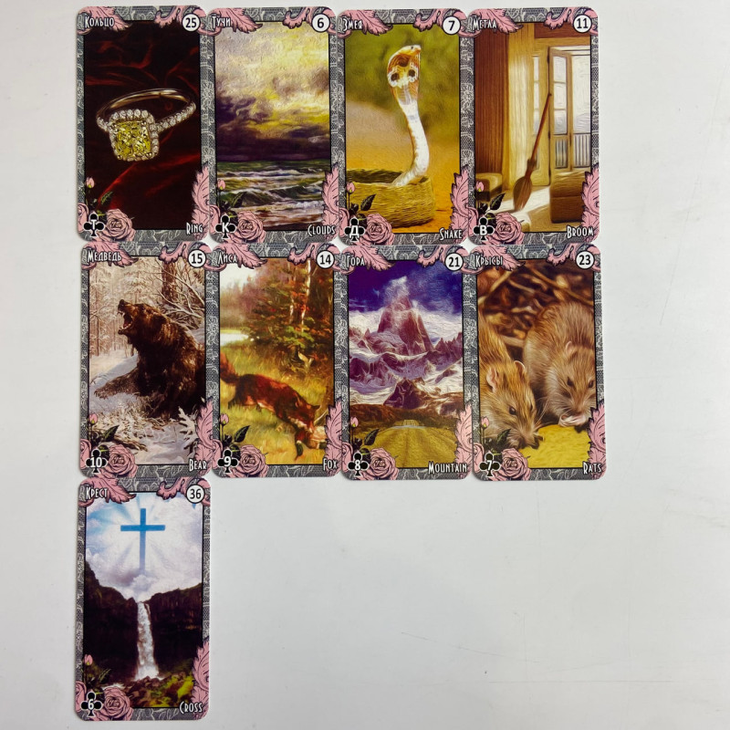 Карти Ленорман Lenormand Vintage вінтажний стиль оракул дві колоди