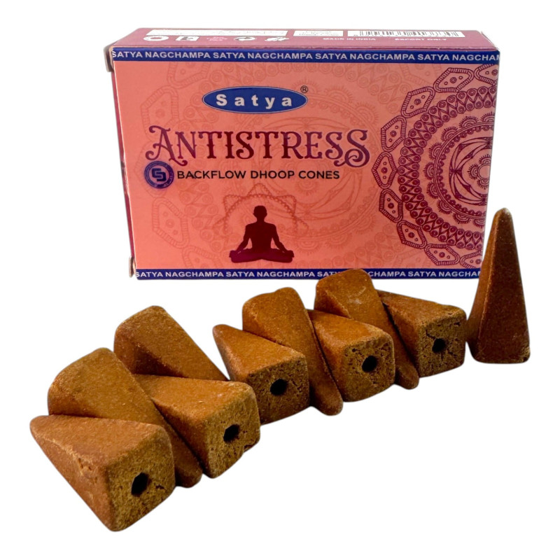 Арома-конуси зворотного потоку Satya Antistress Backflow Dhoop Cones проти стресу