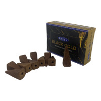 Арома-конусы обратного потока Satya Black Gold (Чёрное Золото) backflow dhoop cones