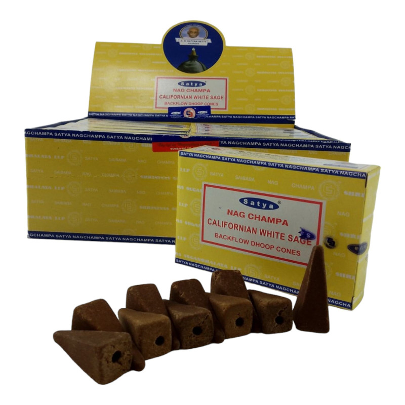 Арома-конуси backflow Satya Nag Champa Californian White Sage (біла шавлія)
