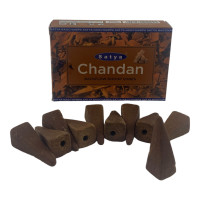Арома-конуси зворотного потоку Satya Chandan Сандалове дерево backflow dhoop cones