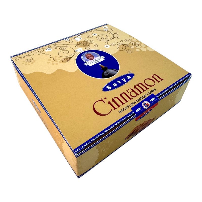 Арома-конуси зворотного потоку Satya Cinnamon Backflow Dhoop Cones (кориця)