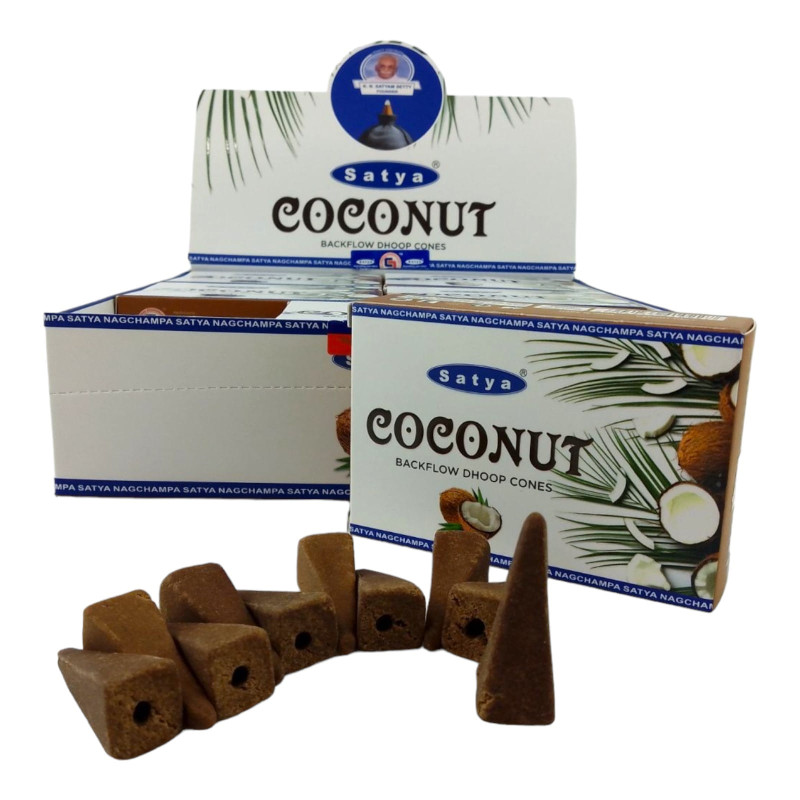 Арома-конуси backflow Satya Coconut Backflow Dhoop Cones (кокос)