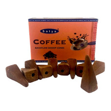 Арома-конуси зворотного потоку Satya Coffee Backflow Dhoop Cones пахощі Кава