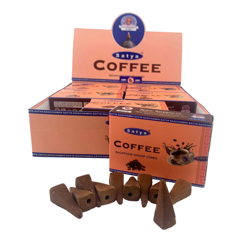 Арома-конуси зворотного потоку Satya Coffee Backflow Dhoop Cones пахощі Кава