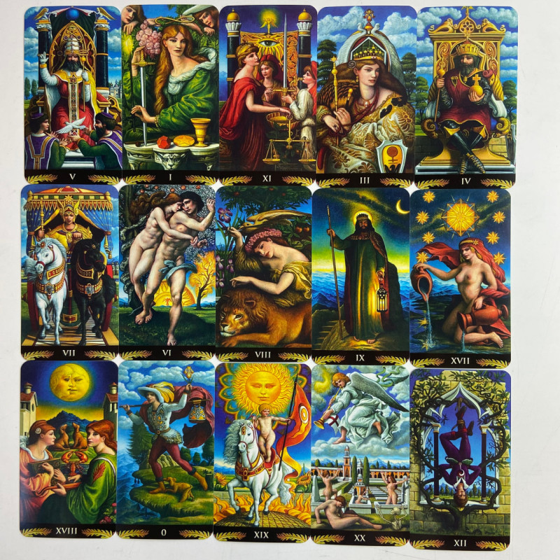 Карти Таро Прерафаелітів Preraphaelite Tarot у системі Уейта без підписів