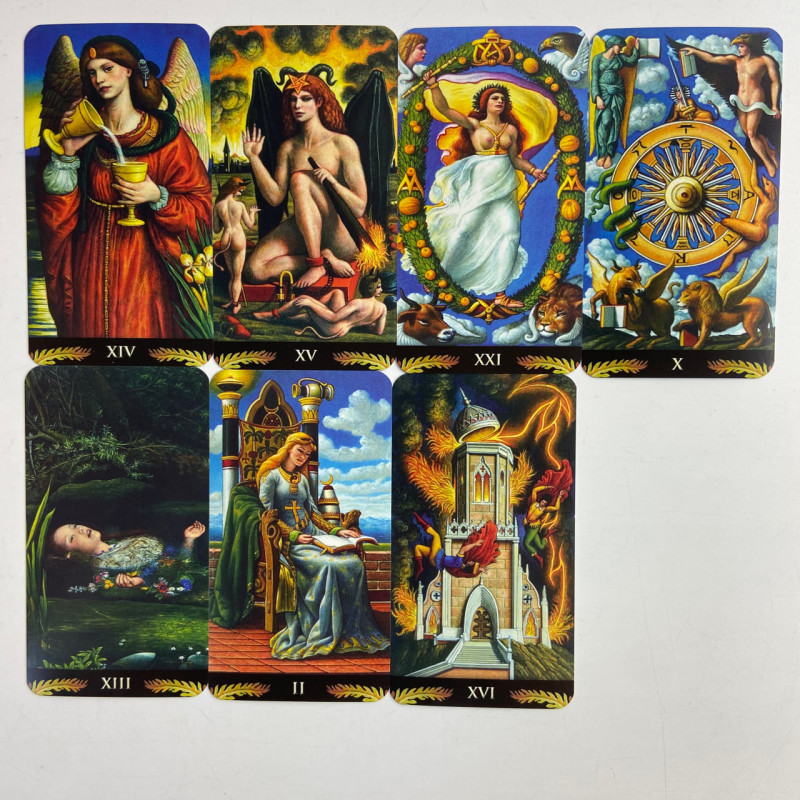 Карти Таро Прерафаелітів Preraphaelite Tarot у системі Уейта без підписів