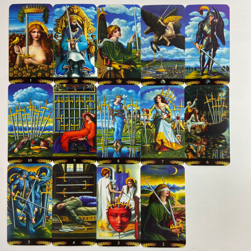 Карти Таро Прерафаелітів Preraphaelite Tarot у системі Уейта без підписів