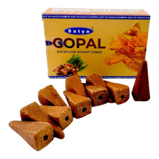 Арома-конуси зі зворотним потоком Satya Copal Backflow Dhoop Cones Копал