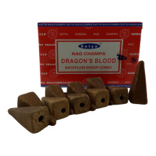 Арома-конуси зворотного потоку Satya Dragon's Blood Nag Champa backflow dhoop cones