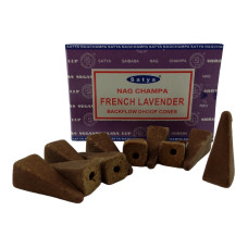 Арома-конуси зворотного потоку Satya French Lavender Nag Champa Backflow Dhoop Cones