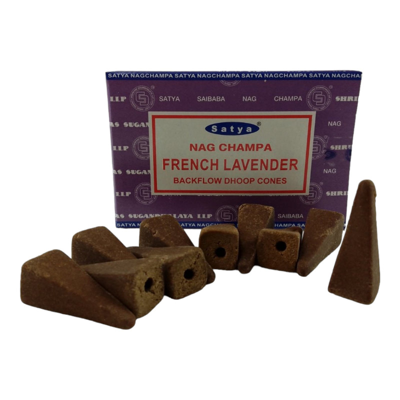 Арома-конусы обратного потока Satya French Lavender Nag Champa Backflow Dhoop Cones