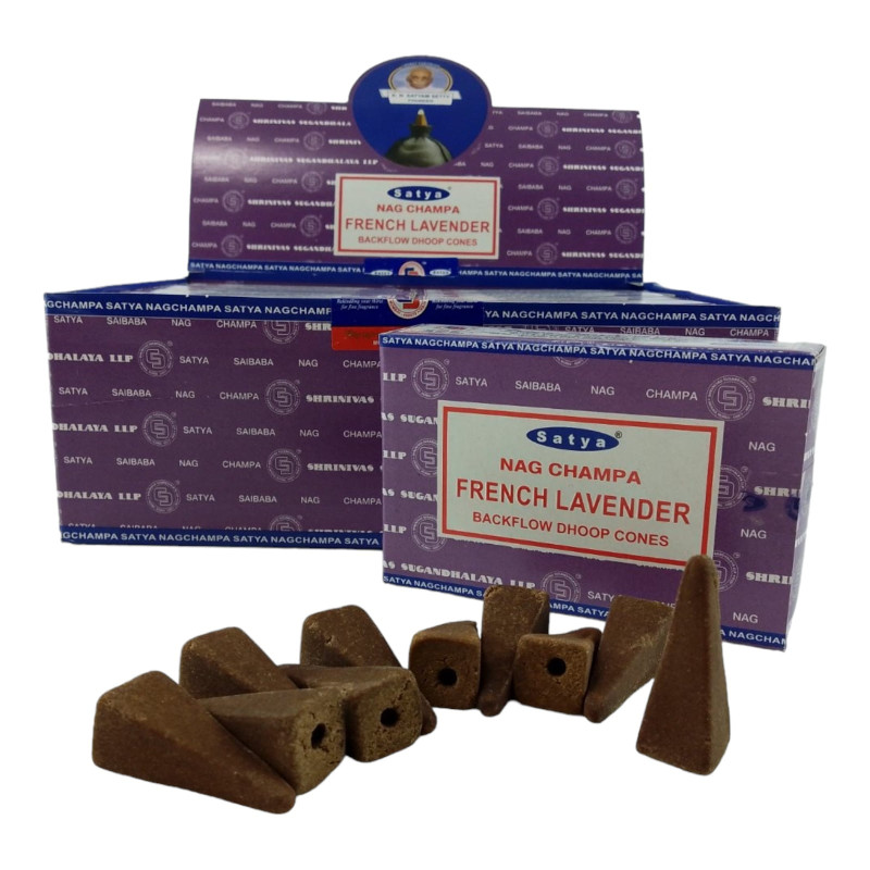 Арома-конусы обратного потока Satya French Lavender Nag Champa Backflow Dhoop Cones