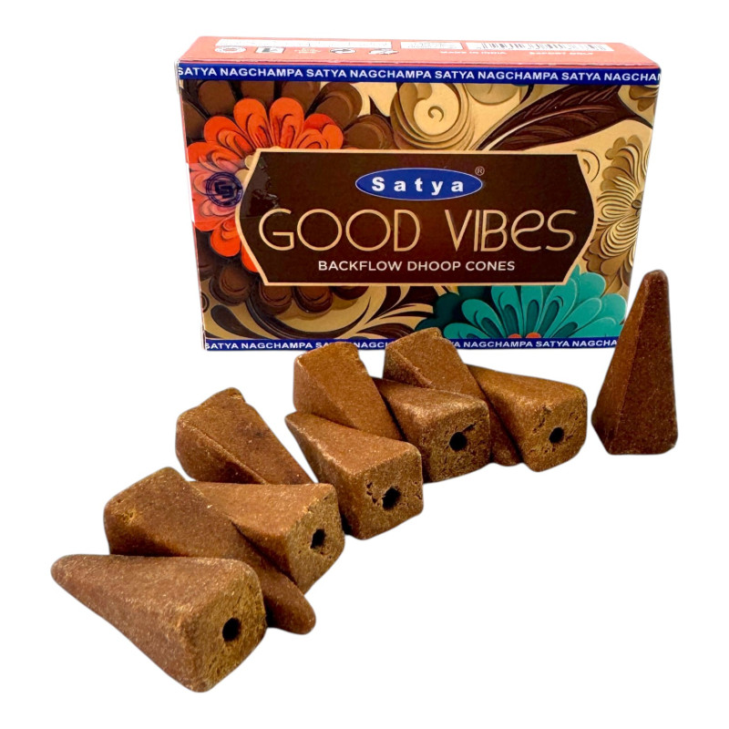 Арома-конуси зворотного потоку Satya Good Vibes Backflow Dhoop Cones Позитивні Вібрації