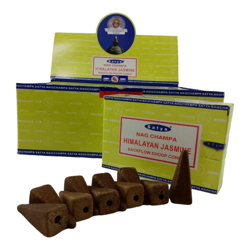 Арома-конуси backflow Satya Himalayan Jasmine Nag Champa пахощі зі зворотним потоком