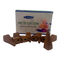 Арома-коны обратного потока Satya Meditation Backflow Dhoop Cones (Медитация)