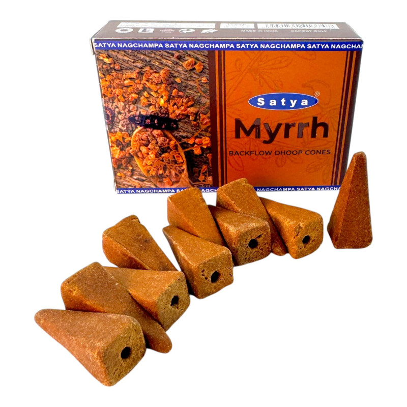 Арома-конуси backflow Satya Myrrh (Мірра) пахощі для аромалампи зворотного потоку
