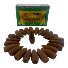 Арома-конуси зворотного потоку Satya Natural Patchouli Backflow Dhoop Cones пахощі