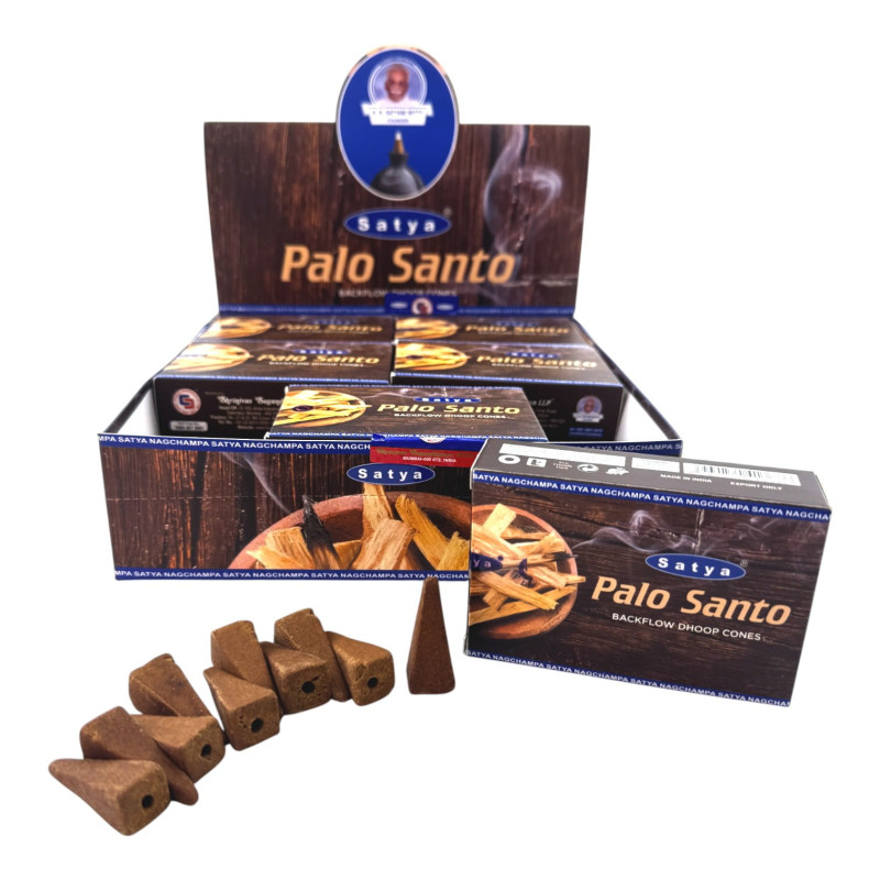 Арома-конуси зворотного потоку Palo Santo Satya Backflow Dhoop Cones Священне Дерево