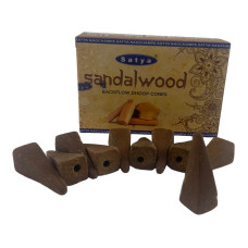 Арома-конуси зі зворотним потоком Satya Sandalwood Backflow Dhoop Cones сандал