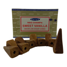 Арома-конуси зворотного потоку Satya Sweet Vanilla Nag Champa backflow пахощі