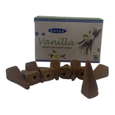Арома-конуси зворотного потоку Satya Vanilla Backflow Dhoop Cones ванільні
