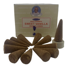 Пахощі арома-конуси Satya Nag Champa Dhoop Cones Sweet Vanilla Масала
