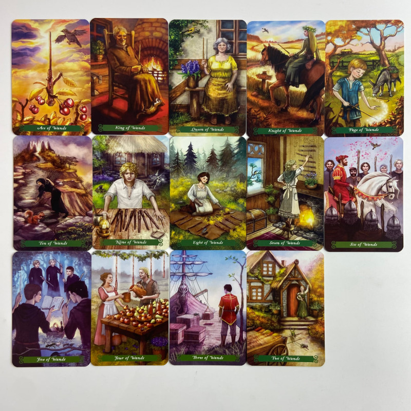 Подарунковий набір Таро The Green Witch Tarot Зеленої відьми книга і карти