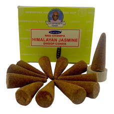 Пахощі арома-конуси Satya Nag Champa Dhoop Cones Himalayan Jasmine масала