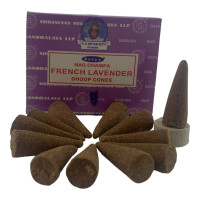 Пахощі арома-конуси Satya Masala French Lavender Nag Champa Dhoop Cones