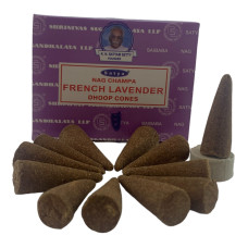 Пахощі арома-конуси Satya Masala French Lavender Nag Champa Dhoop Cones