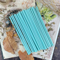 Тонкі воскові свічки Блакитні 20 см для магії переконання та гармонії в стосунках