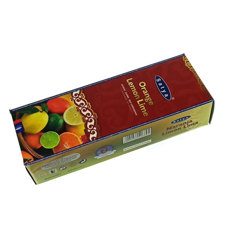 Пахощі ароматичні палички Satya Masala Orange Lemon Lime апельсин лайм цитрина