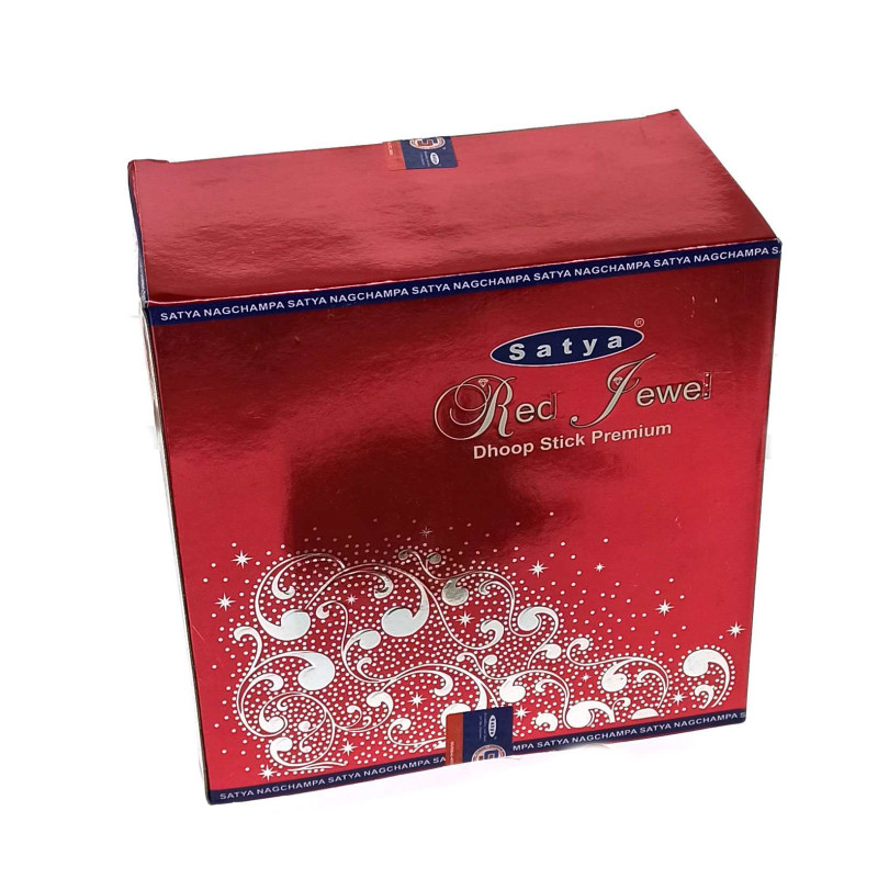 Безосновні пахощі Satya Red Jewel Premium Dhoop Sticks Червоний Дорогоцінний Камінь
