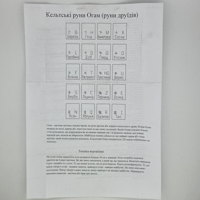 Руны Огам кельтские друидские для гадания и духовных практик