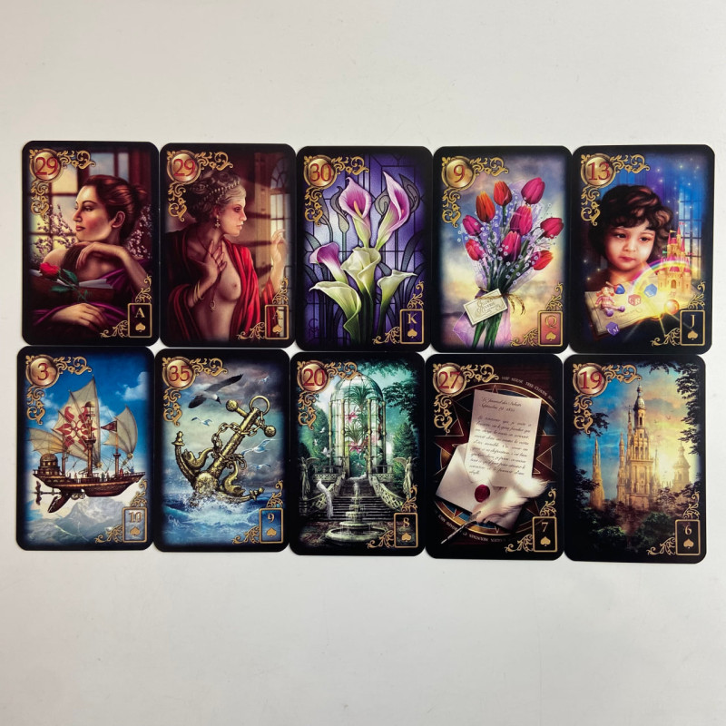 Карти Ленорман Gilded Reverie Lenormand Золоті мрії оракул колода