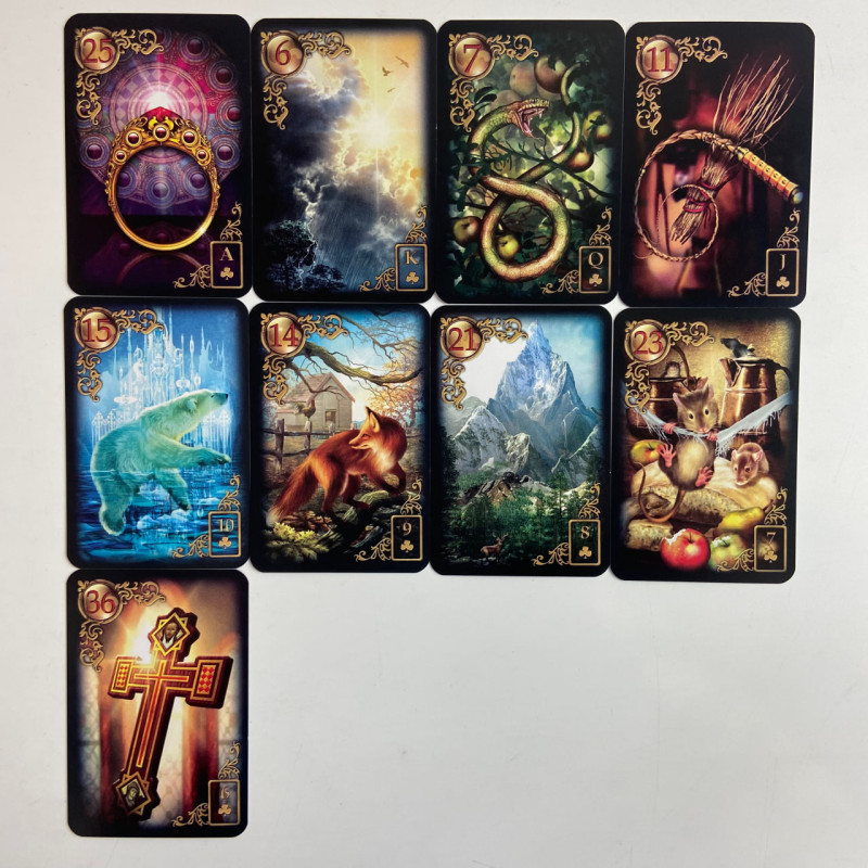 Карти Ленорман Gilded Reverie Lenormand Золоті мрії оракул колода