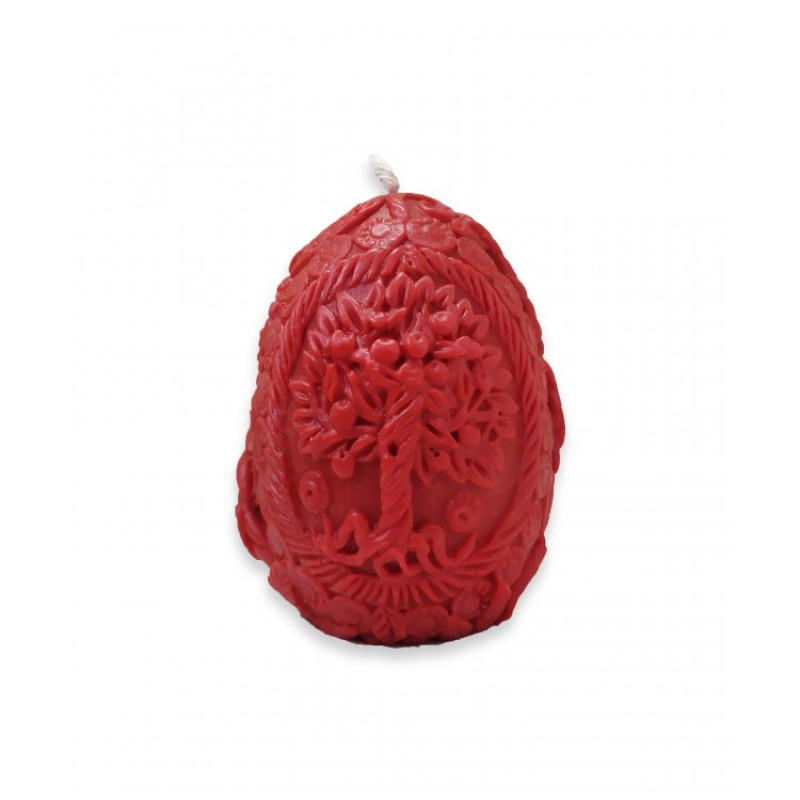 Воскова червона свічка Яйце оберіг 10 см - символ тепла та захисту для вашого дому