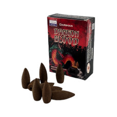 Арома-конуси зі зворотним потоком Darshan Dragon Blood (Кров Дракона) backflow dhoop cones