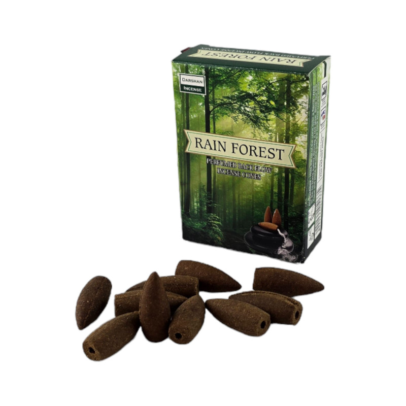 Арома-конуси backflow Darshan Rain Forest Дощ у лісі пахощі для дому та медитації