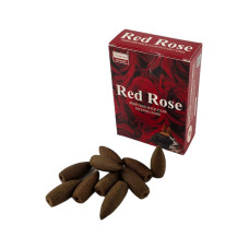 Арома-конуси зі зворотним потоком Darshan Red Rose (Червона Троянда) backflow dhoop cones