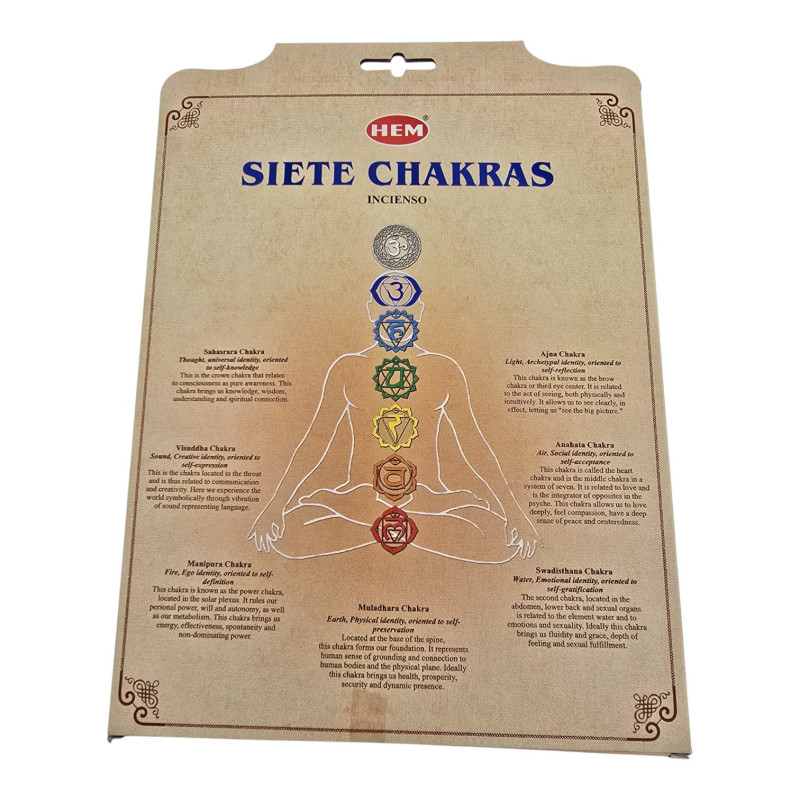 Пахощі масала HEM Seven Chakras (7 Чакр) набір ароматичних паличок для медитації