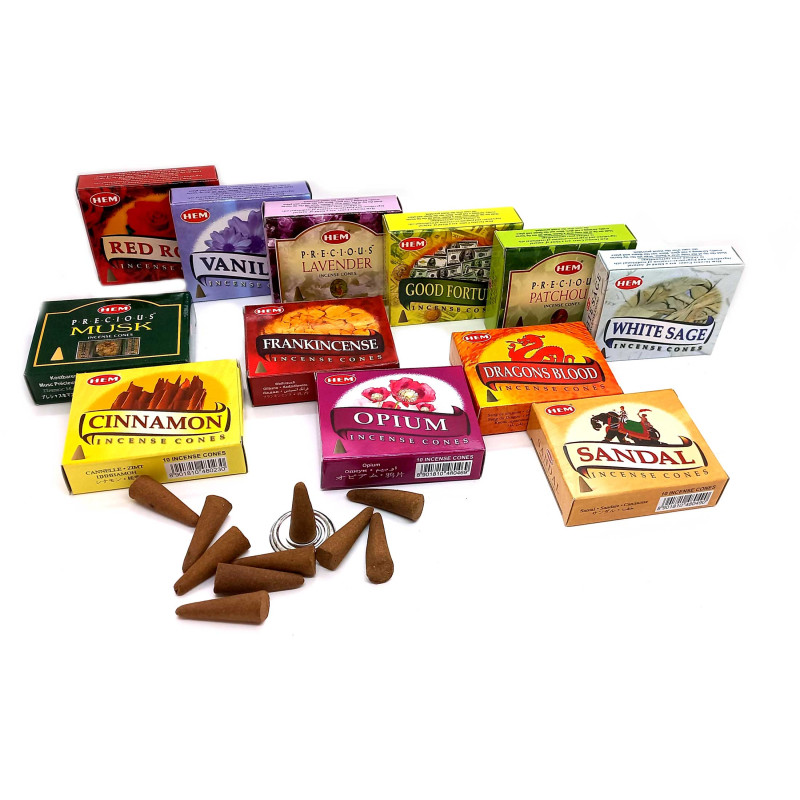 Пахощі конуси HEM Assorted Perfumed Incense Masala набір ароматів для медитації