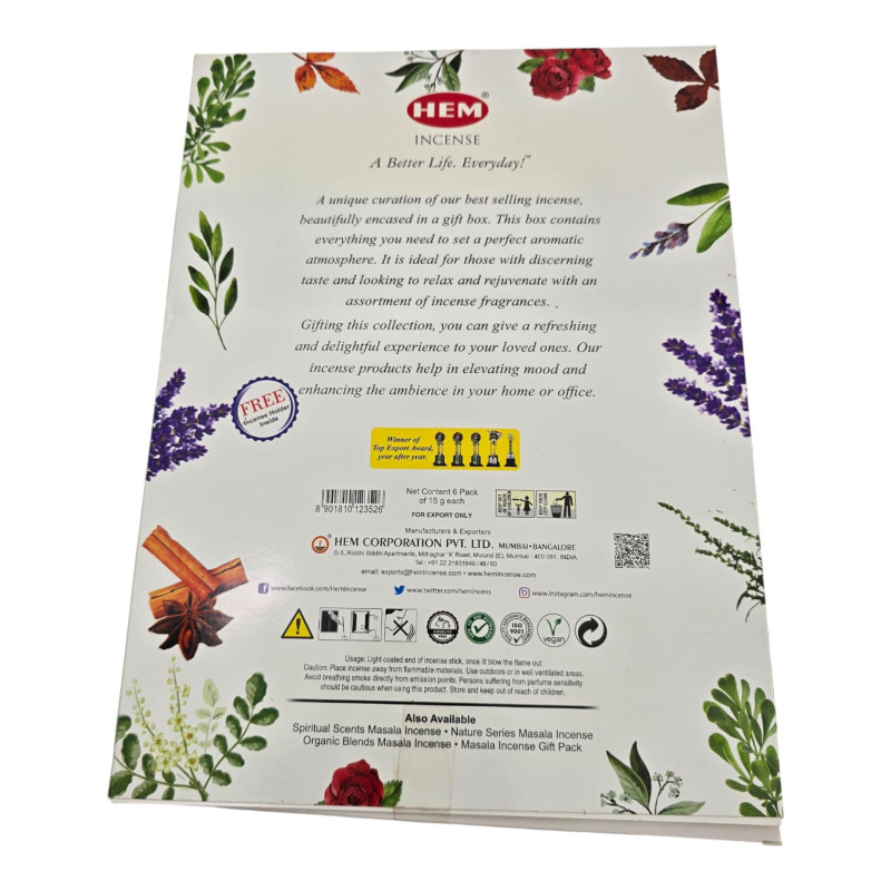 Пахощі масала подарунковий набір HEM Universal Nature Series incense