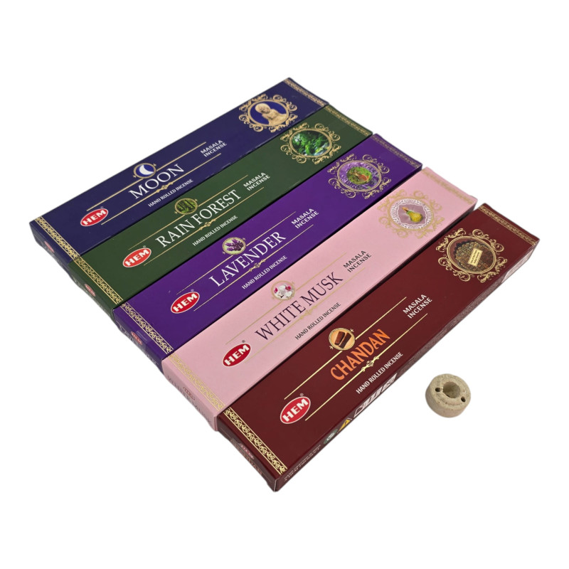 Подарунковий набір пахощів масала HEM Masala Incense Hand Rolled