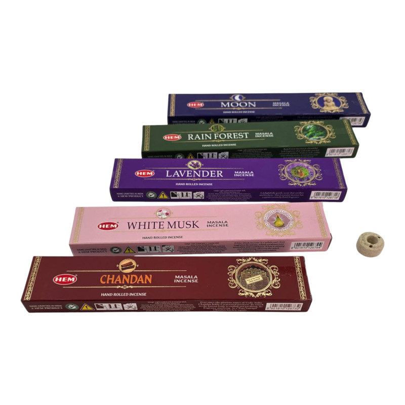 Подарунковий набір пахощів масала HEM Masala Incense Hand Rolled